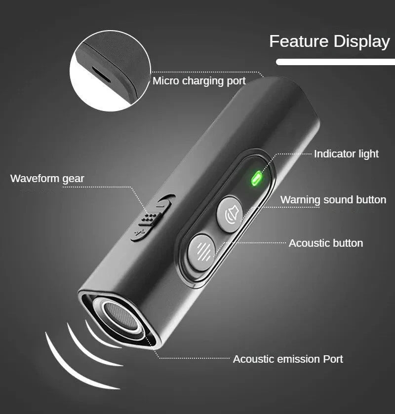 No-Shock Ultrasonic anti Barking Device Pet-Friendly and USB Rechargeable